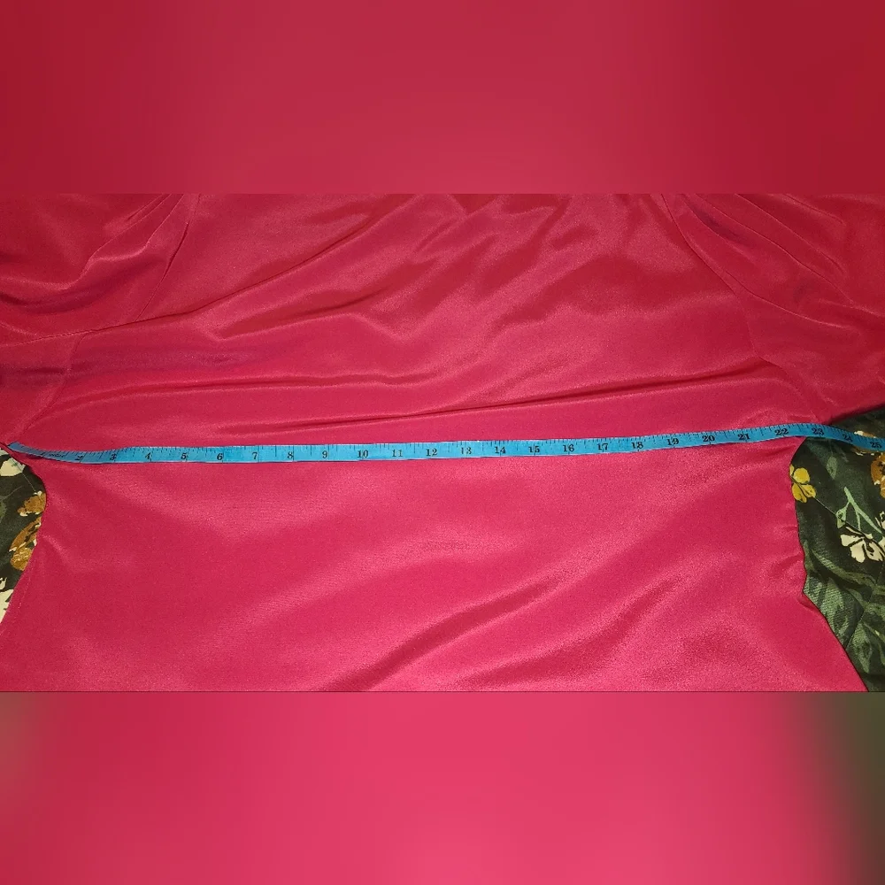 Bethany Vintage Blouse Bright Pink Silk Like Material Sz 11/12 - Picture 5 of 12